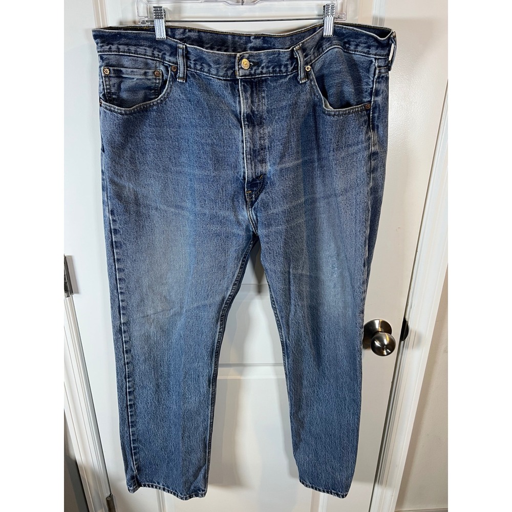 Levi's Mens Jeans 505‎ Regular Fit Medium Wash Blue 42x30